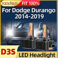 Roadsun LED Headlights D3S Auto Bulbs 30000LM 6000K Fit For Dodge Durango 2014 2015 2016 2