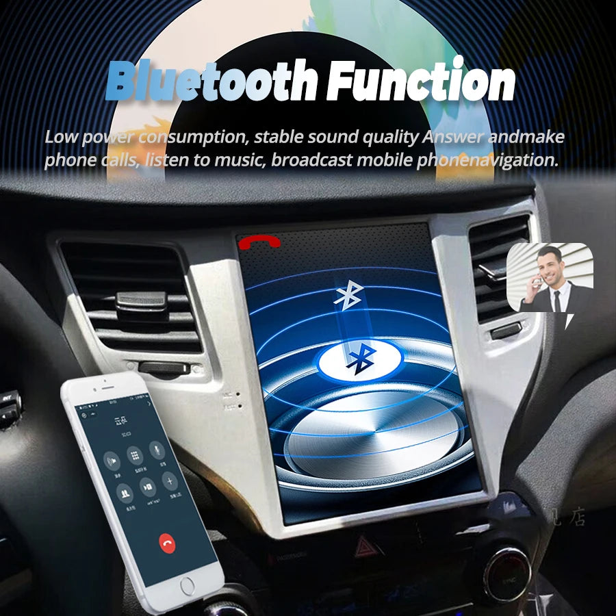 10.4" Screen 128GB Car Multimedia GPS Navigation For Hyundai Tucson 2017 Autoradio Bluetoo