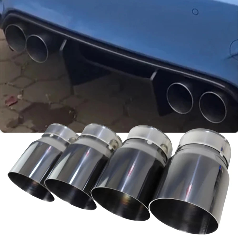 4 Pieces Stainless Steel Exhaust Tips For BMW F87 M2 F80 M3 F82 F83 M4 Direct Fi for BMW F82 F87 F83 - Automotive LED Li