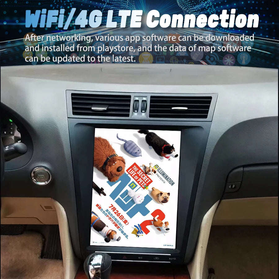 12.8inch Touch Screen Android 14 Car Radio GPS For Lexus GS GS350 GS300 GS430 GS450h GS460 | AUTOKITSHOP