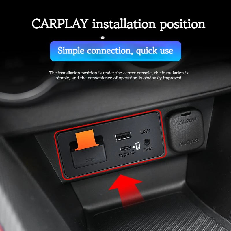 Type-c Fast Charging Bluetooth Wireless Apple CarPlay Android Auto Adapter Hub OEM for Ret