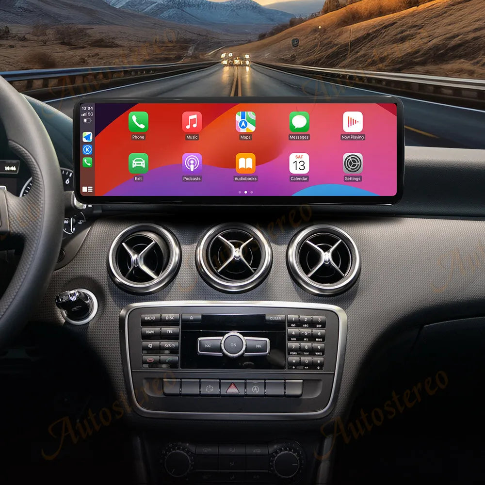 14.9 Inch Carplay 4G Android 14 For Mercedes Benz A B CLA GLA Class A43 A45 AMG 2013-2019