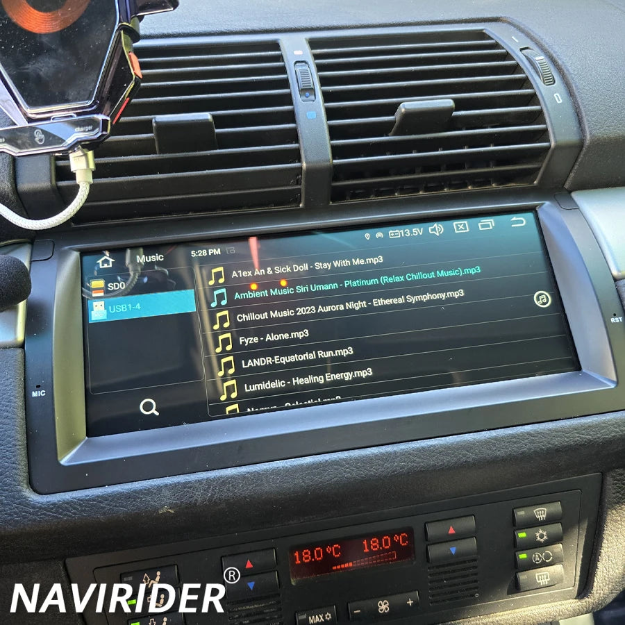 10.25inch Android 14 Screen For BMW 5 E39 X5 E53 M5 E38 1994-2007 GPS Stereo Car Multimedi