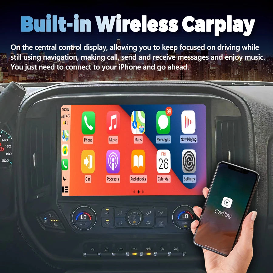 13.3inch For Chevrolet Silverado 3 GMTK2 GMC Sierra 2014-2018 Carplay Auto Radio Multimedi | AUTOKITSHOP