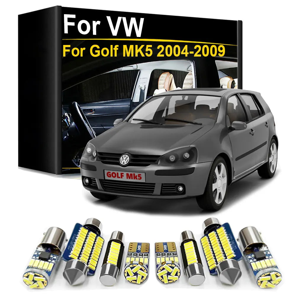 14-Piece LED Interior Light Kit for VW Volkswagen Golf MK5 5 V GTI - Canbus Error-Free Bulbs | AUTOKITSHOP
