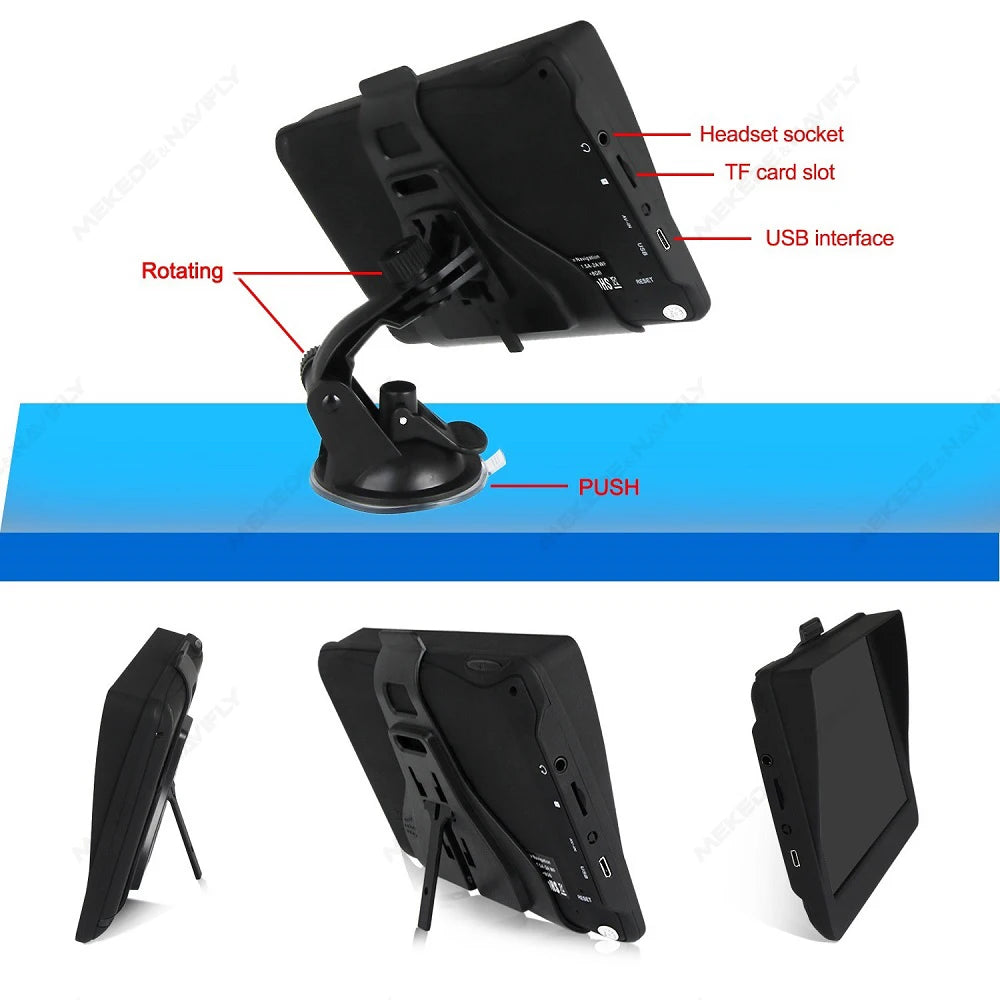 2025 Car GPS Navigation 7 Inch Touch Screen GPS Navigator Truck Support TF 2500mah New Eur | AUTOKITSHOP