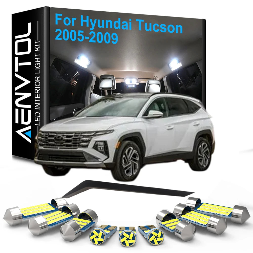 Car Interior LED Lights Canbus for Hyundai Tucson MK1 1 I JM 2004 2005 2006 2007 2008 2009