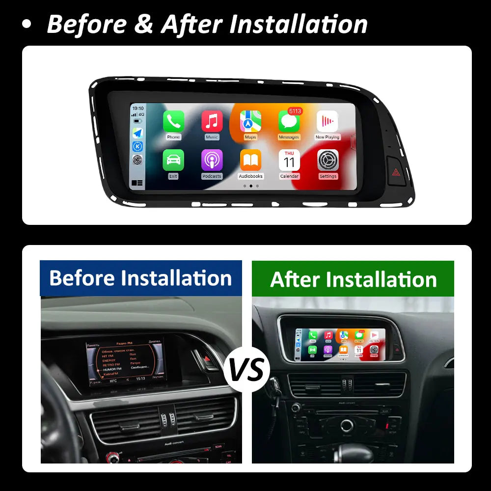 Car Multimedia Audio Player Wireless Carplay For Audi Q5 2008 2009 2010 2011 2012 - 2017 A | AUTOKITSHOP