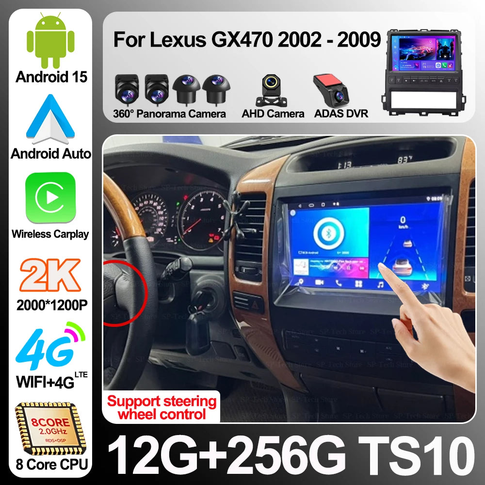Android 16 For Lexus Gx470 2002-2009 Car Radio Carplay Auto Multimedia Video Player Stereo | AUTOKITSHOP