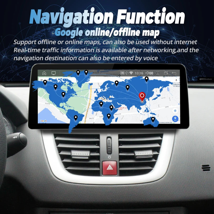 12.3inch Radio Android 14 For Peugeot 207 CC 207CC 2006 2007 2008 2015 Car Video Player St | AUTOKITSHOP