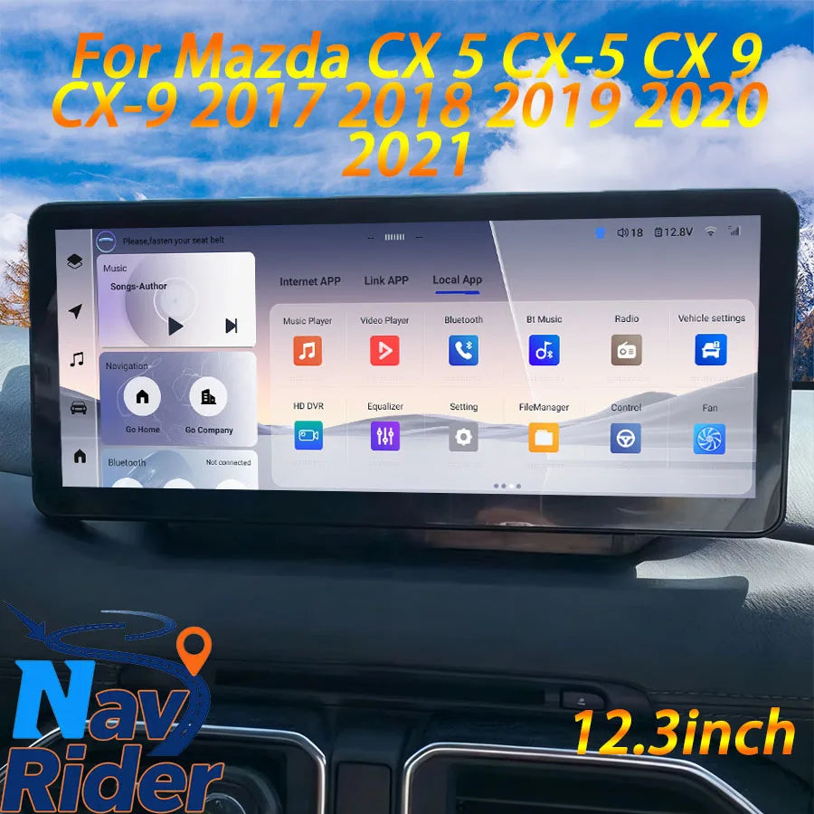 Dual System 12.3" Screen For Mazda CX 5 CX-5 CX 9 CX-9 2017 2018 2019 2020 2021 Android Ca
