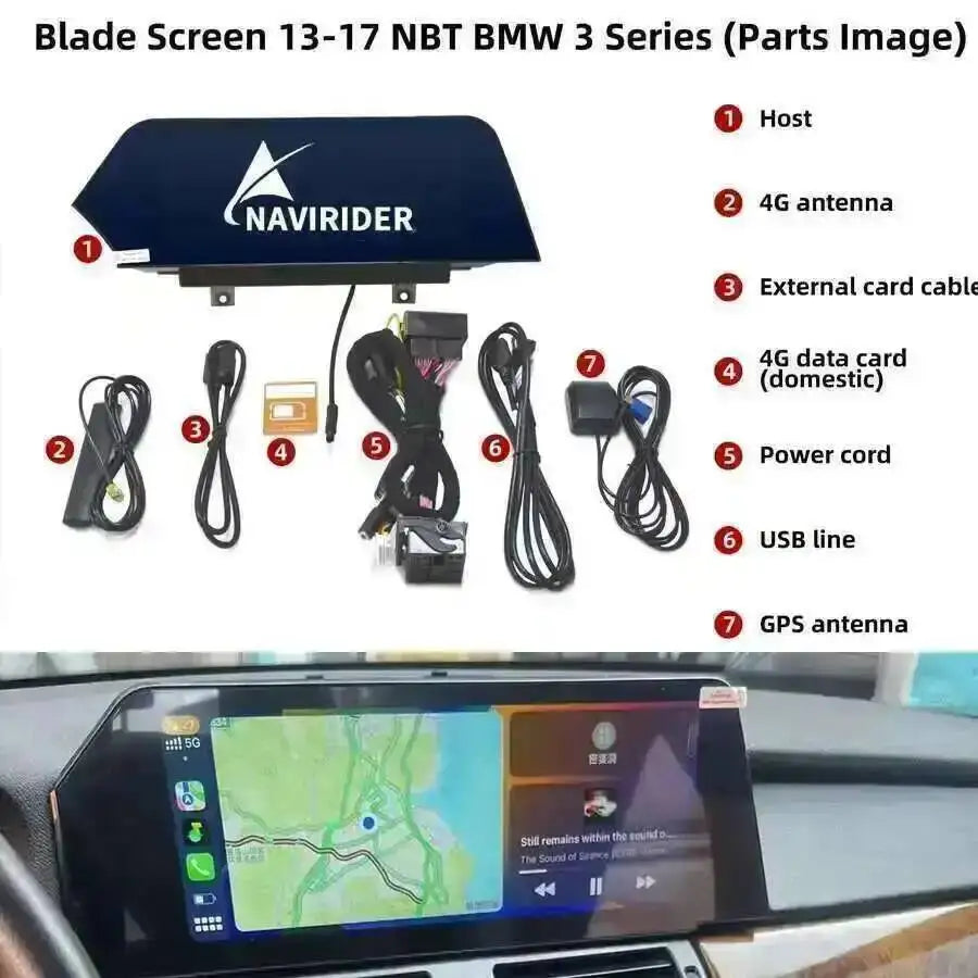 CarPlay Navi For BMW Series 3 4 F30 F31 F32 F33 F34 F36 2013~2018 NBT EVO BT Car Multimedi