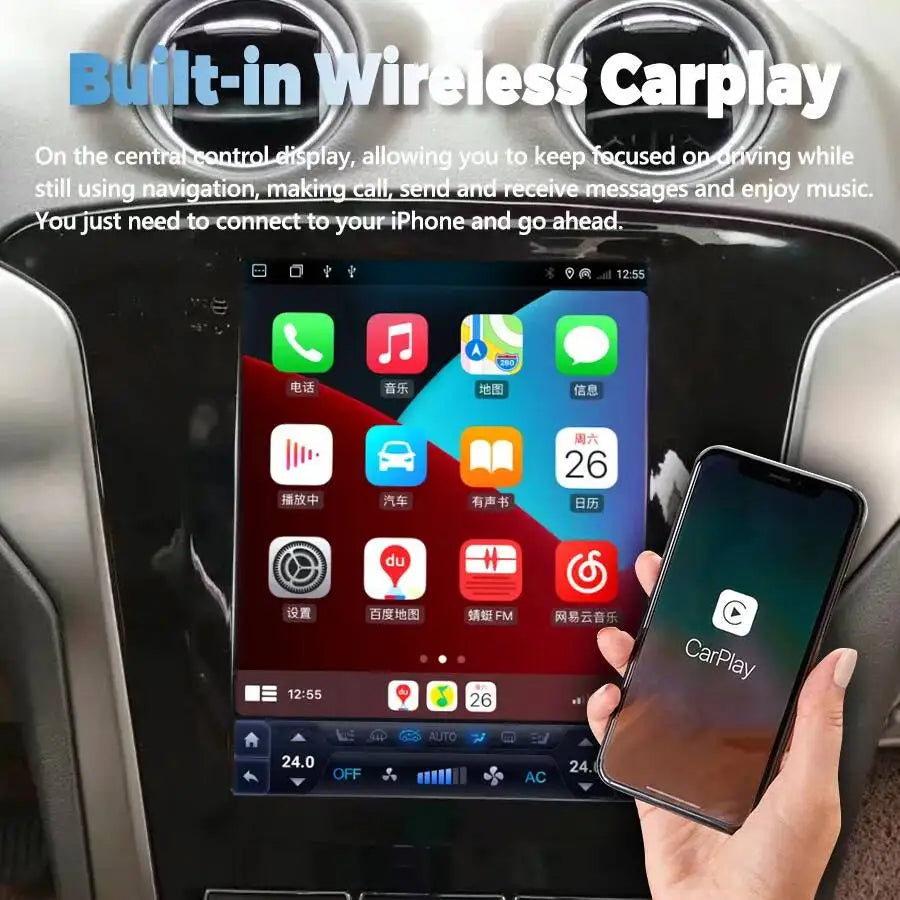 For Ford Mondeo 2010-2013 9.7inch Android 15 Car Radio Multimedia Video Player Navigation
