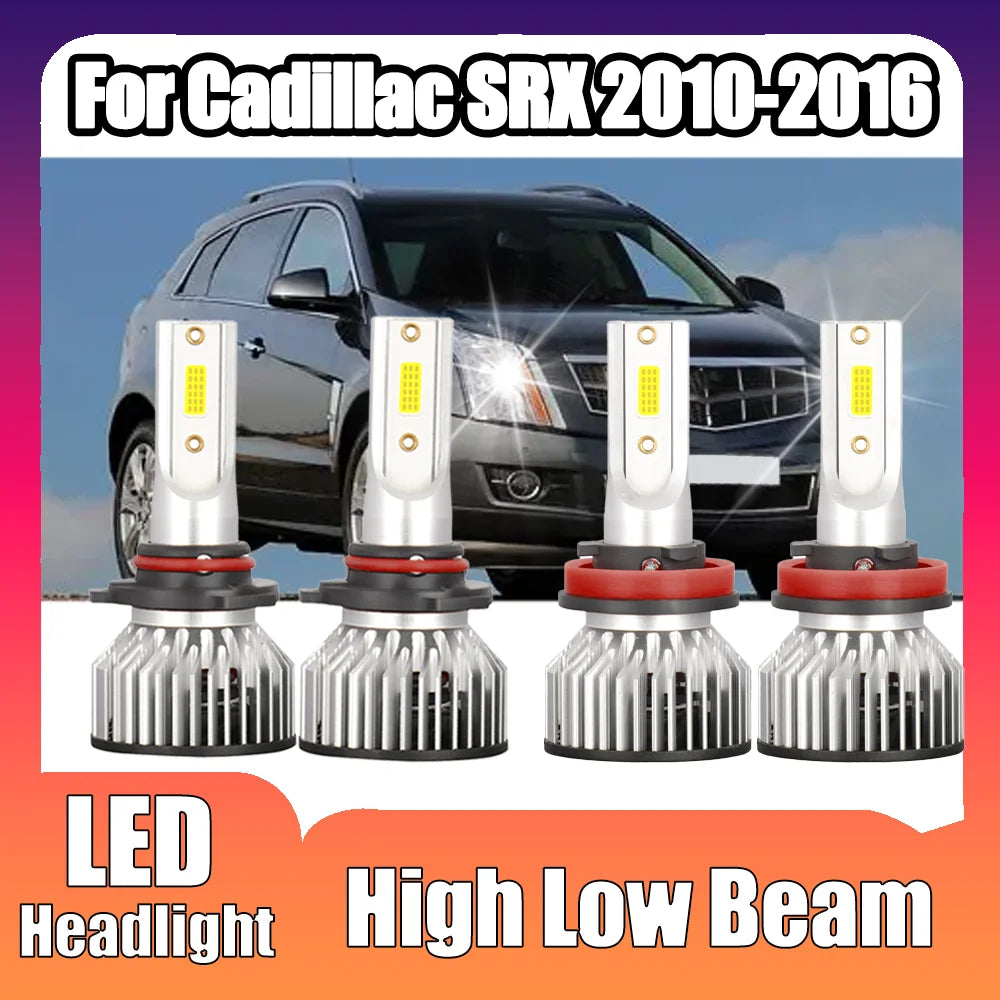 4X High Low Beam Car LED Headlight Bulbs Canbus No Error 6000K White Turbo Headlamp LED Fo