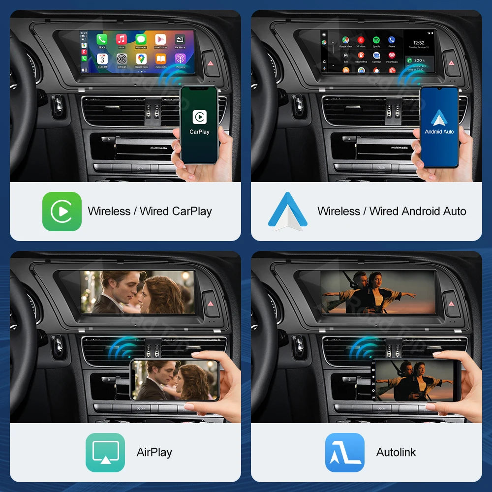 8.9 Inch 12.3"" Multimedia Display Touch Screen For Audi A4 S4 2013-2015 Airplay Miracast  | AUTOKITSHOP