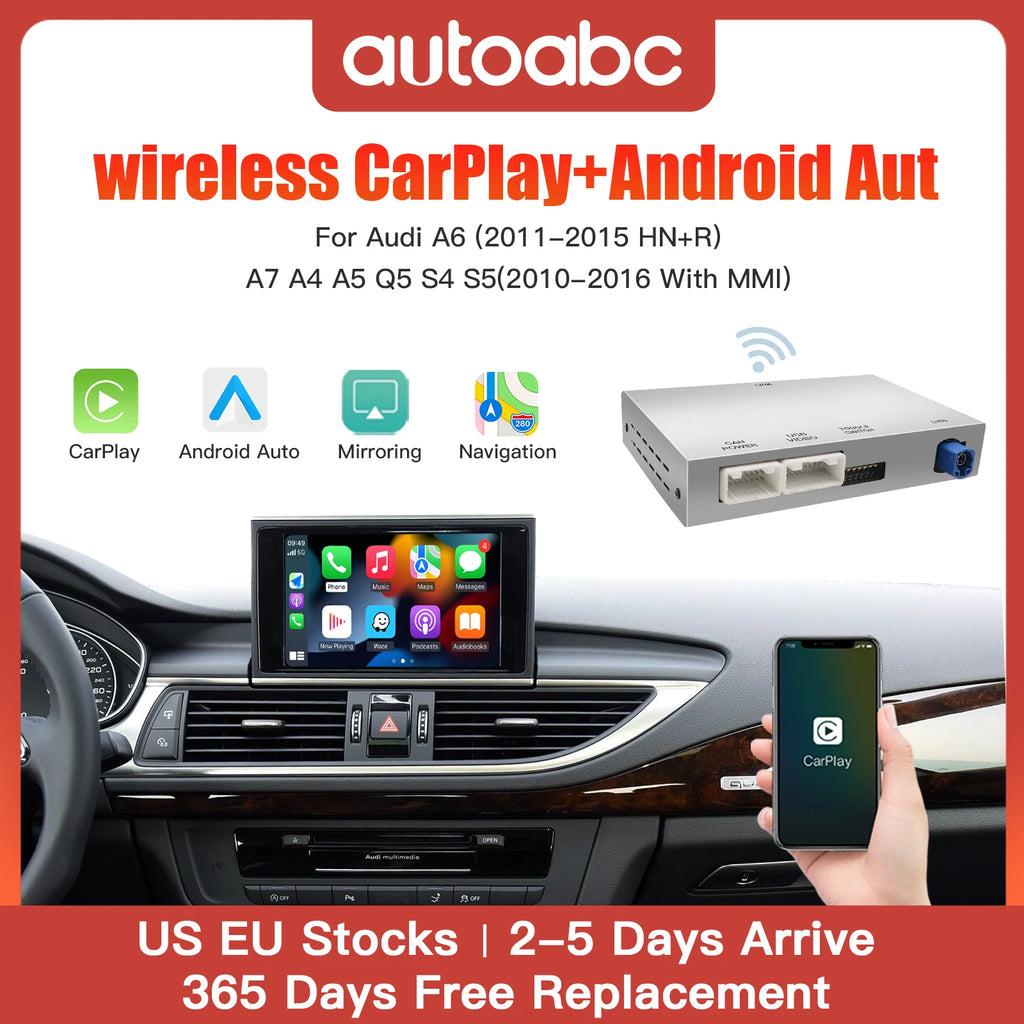 Wireless CarPlay for Audi A6 A7 A4 A5 Q5 S4 S5 with MMI module Android Auto multimedia pla | AUTOKITSHOP
