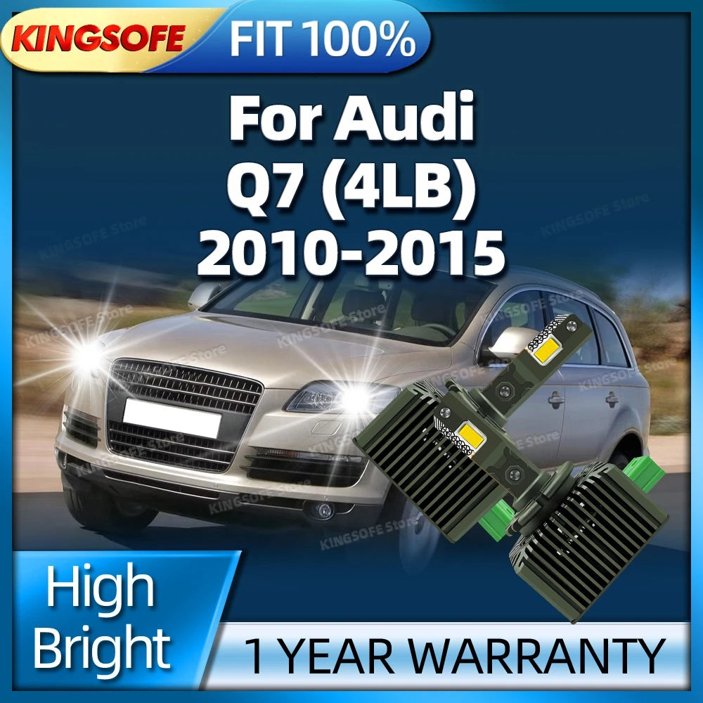 50000LM D3S LED Headlights HID Bulb Canbus Car Light 6000K Plug and Play For Audi Q7 4LB 2