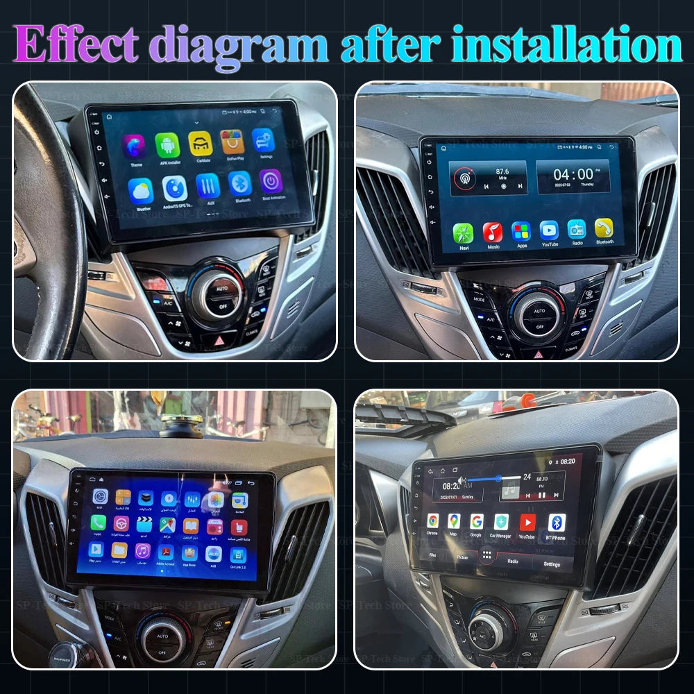 Android 16 Carplay For Hyundai Veloster Fs 2011-2017 Car Radio Navigation Player Stereo Mu | AUTOKITSHOP