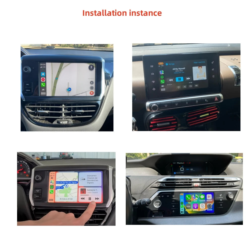 Wireless Android Auto & CarPlay Adapter for Peugeot Citroen DS4 DS3 C3 C4 C5 307 308 508 2
