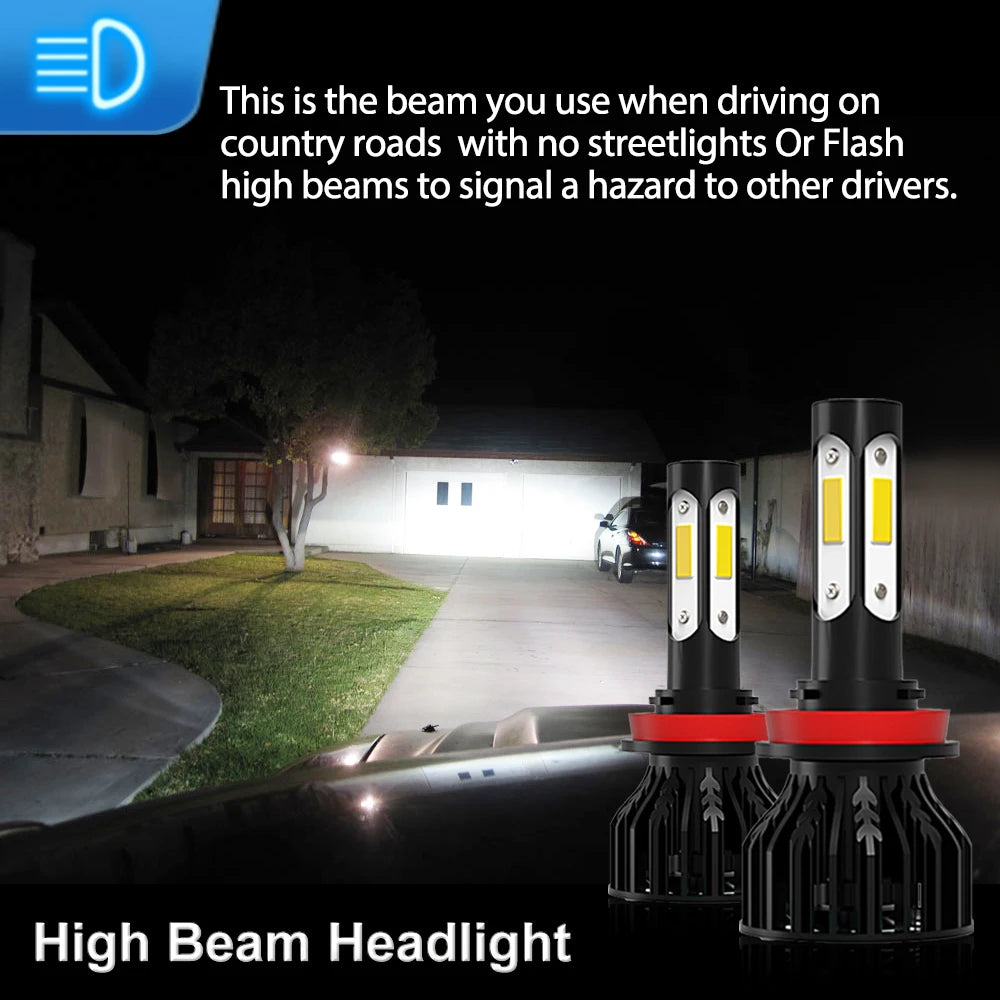 2/6Pcs Led Canbus Car Headlights Bulbs 28000LM H11 H9 Fog Lights Turbo Lamp For Lexus CT20