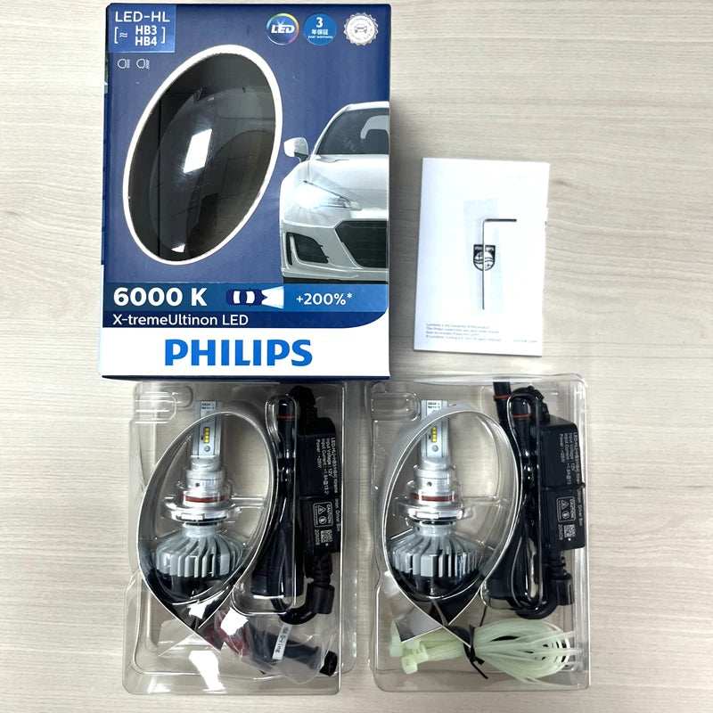 Philips X-treme Ultinon LED 9005 9006 HB3 HB4 12V 6000K Car LED Head Light Auto Fog Lamps