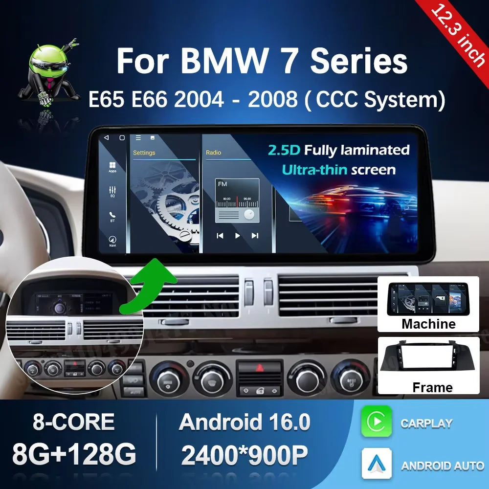 CCC System for BMW 7 Series E65 E66 2004 2005 - 2008 GPS Navi WiFi BT 4G Car Video Multime