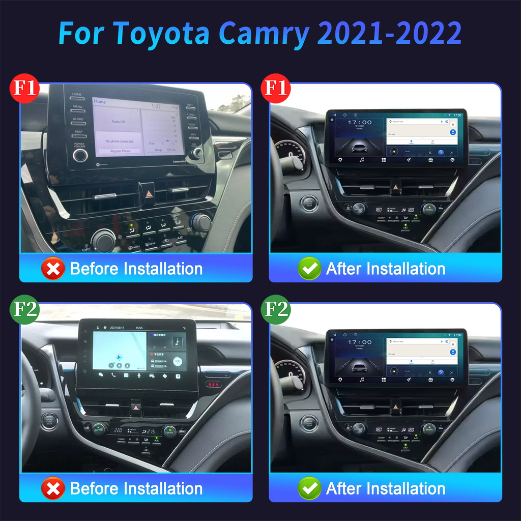 12.3inch For Toyota Camry 2021-2022 Car Radio Multimedia Android 15 4G GPS Navigation Wire