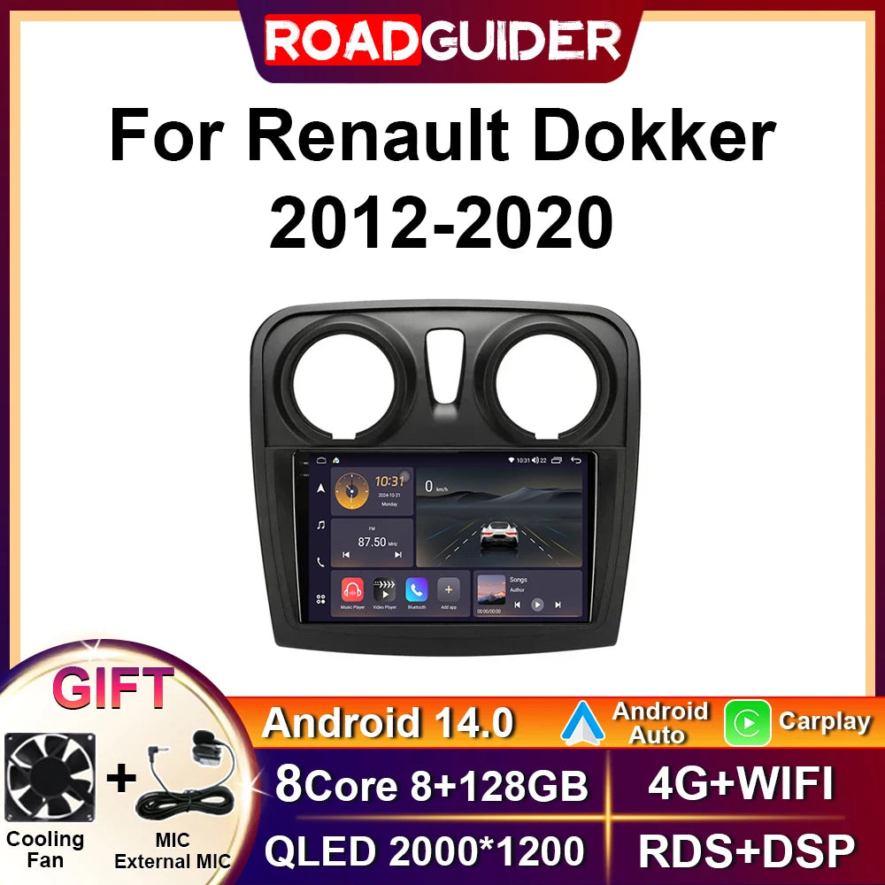 Android Screen For Renault Logan 2 2012 - 2019 Sandero 2 2014 - 2019 Car Radio Multimedia