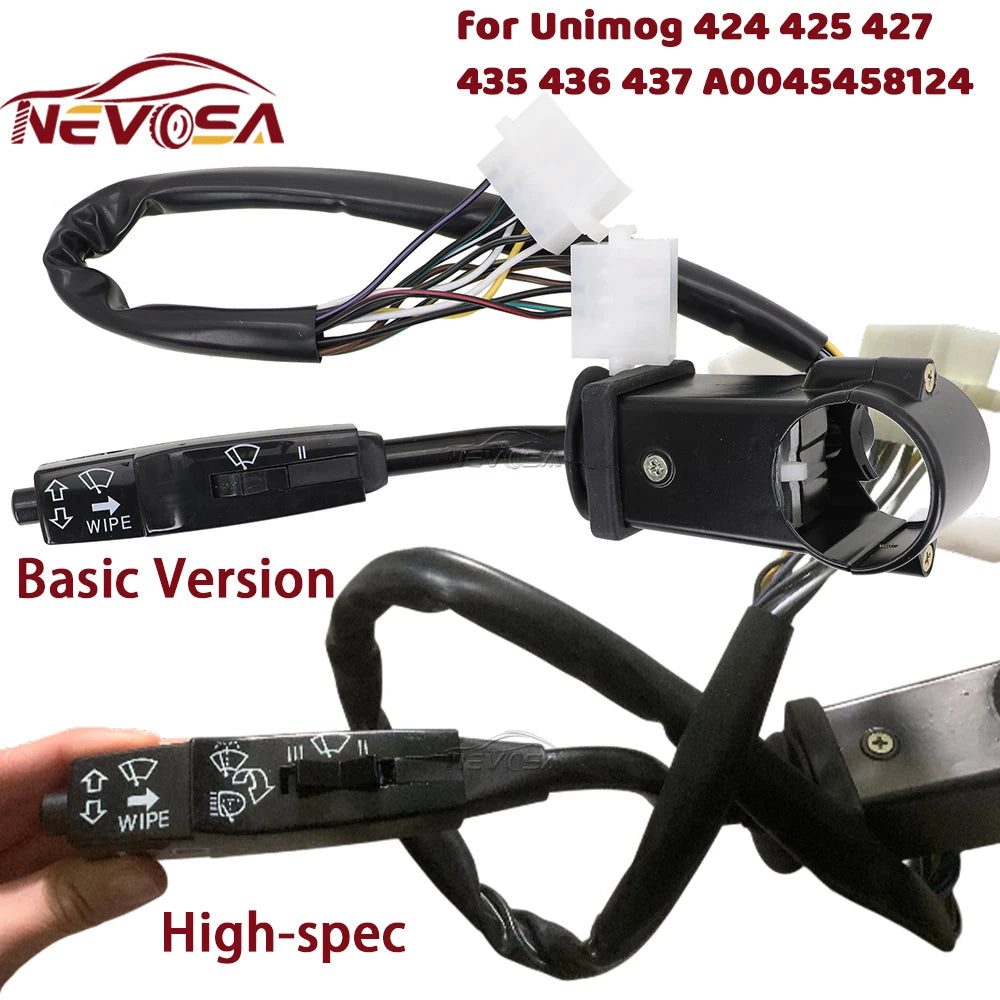 For Unimog Actros 96-02 Truck A0045458124 Indicator Switch Wiper Turn Signal Con for U437 U435 U427 - Automotive LED Lig