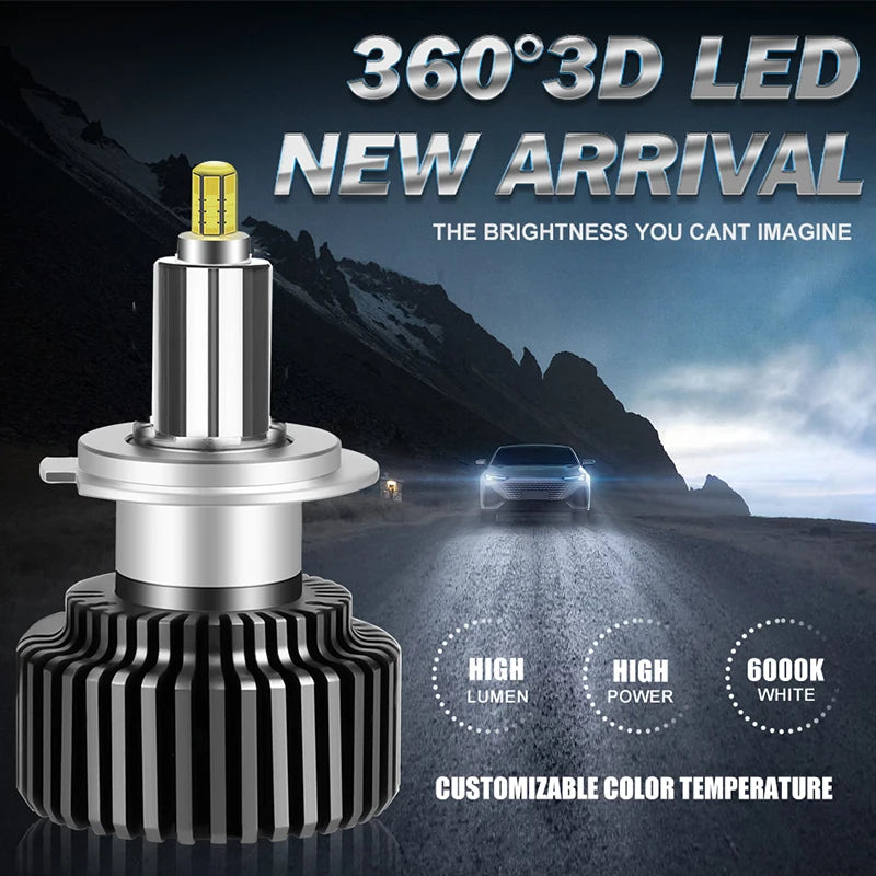 5800W H7 H11 H4 LED Headlights Canbus H1 9005 9006 HB3 HB4 9012 HIR2 H8 H9 6000K Turbo 800