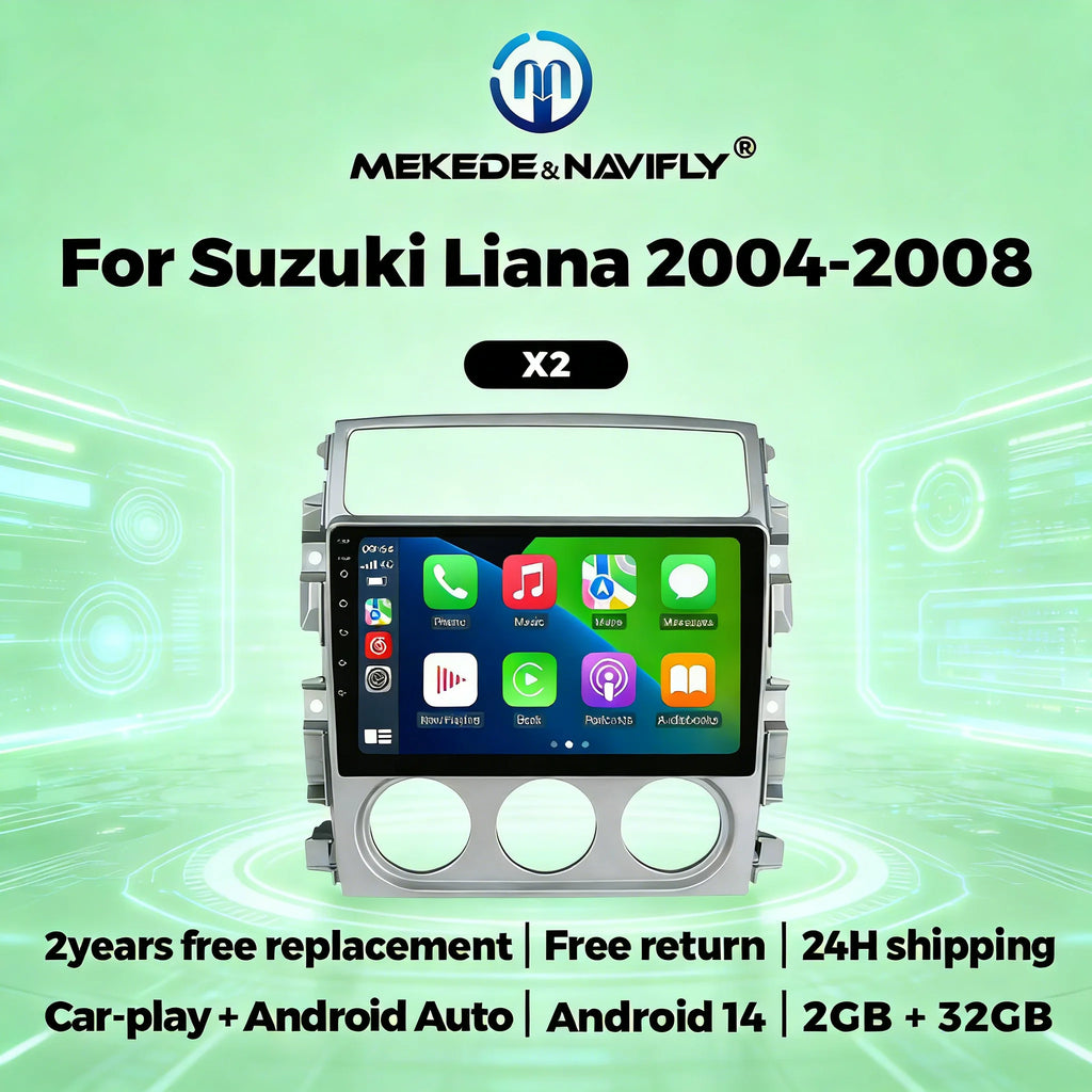 9inch Android 2DIN Car Radio for Suzuki Liana 2004-2008 Wireless Carplay Auto GPS Navigati | AUTOKITSHOP