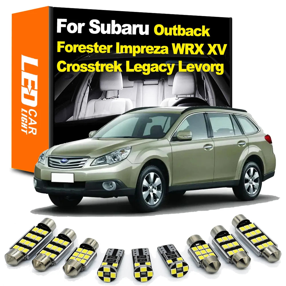 LED Interior Light Kit for Subaru Outback BP BR BS Forester SG SH SJ SK Impreza WRX STI XV Crosstrek Legacy BRZ Levor...