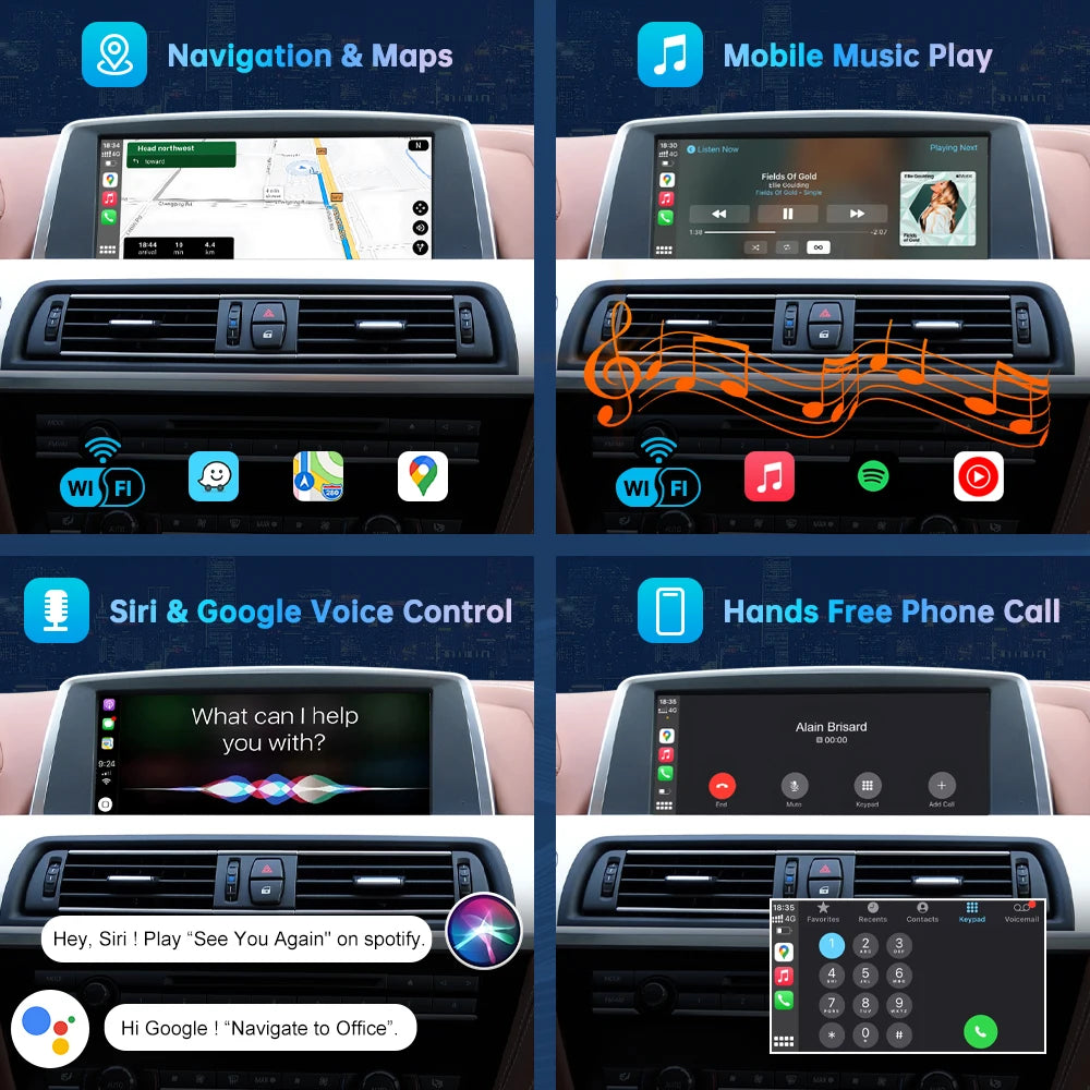Road Top Wireless Carplay Decoder Interface For BMW 6 Series F06 F12 F13 G32 CIC NBT EVO W | AUTOKITSHOP