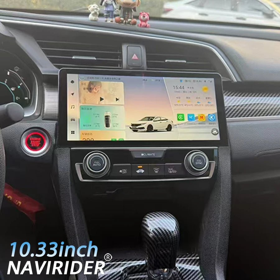 10.33inch Android Auto For Honda Civic 2016 2017 2018 2019 2020 2021 CarPlay Car Radio Mul