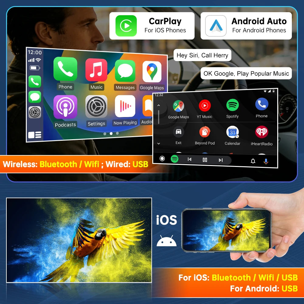 Road Top Decoder Wireless CarPlay Android Auto For Mercedes Benz A B C E Class NTG4.5 W246 | AUTOKITSHOP