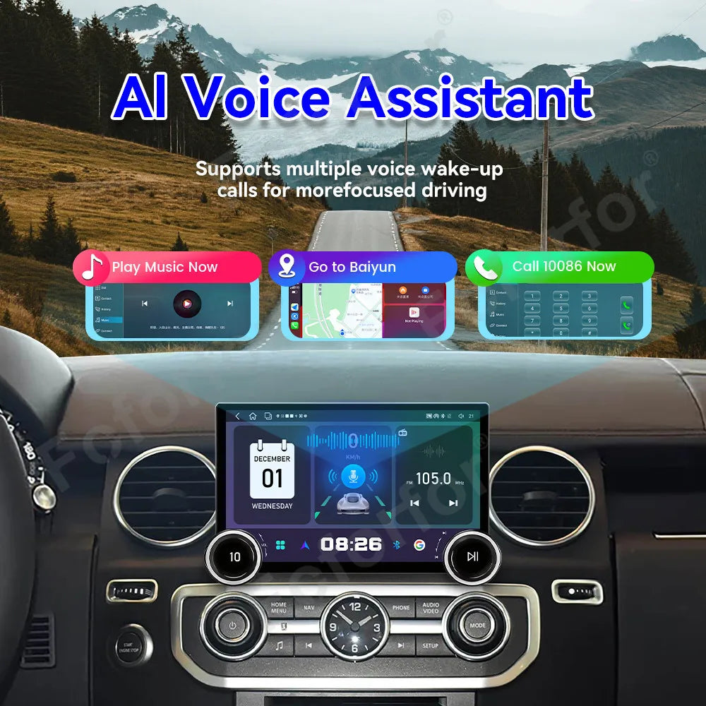 Top Grade 11.5 Inch HD Touch Screen Android 15 Wireless CarPlay GPS Navigation Head Unit F