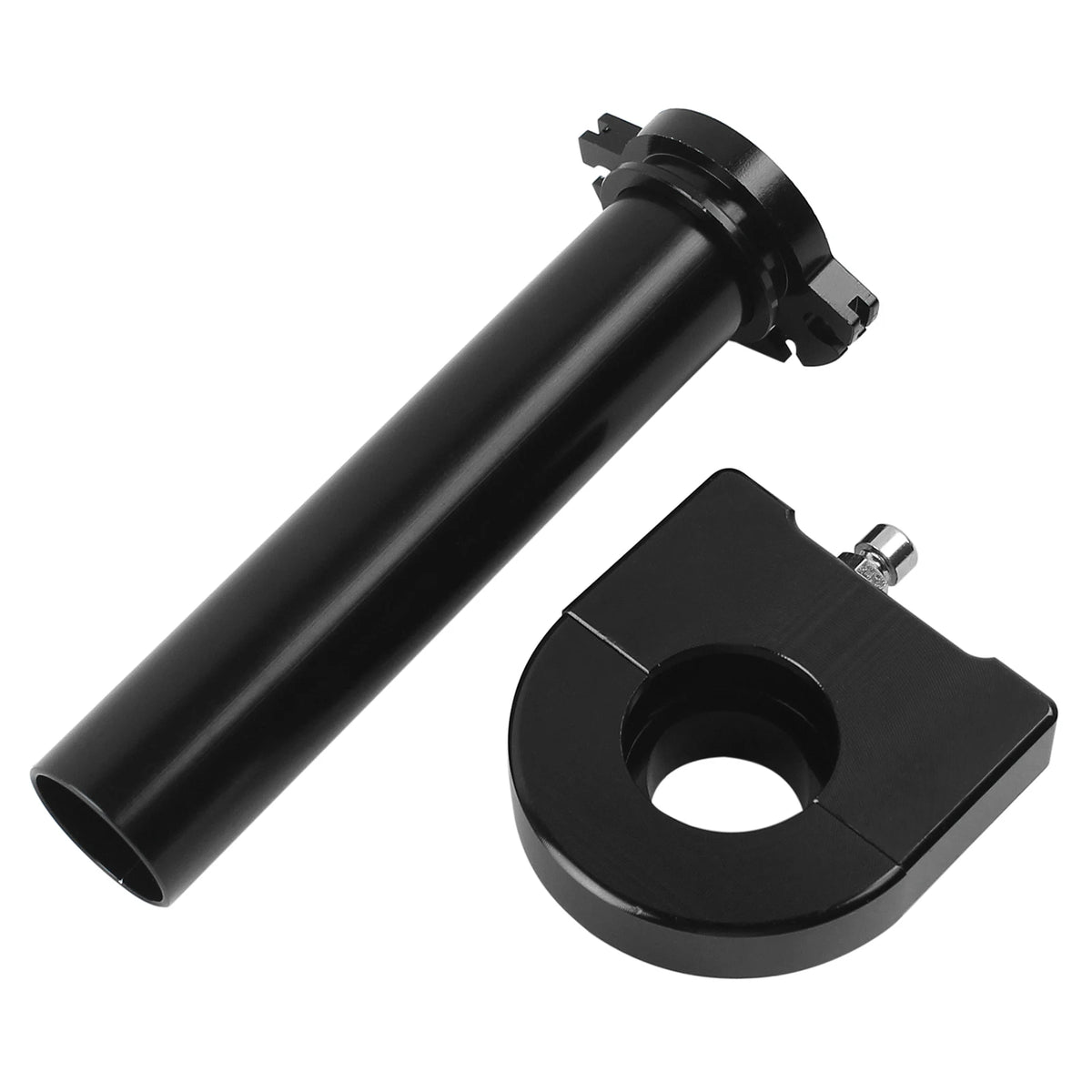 Black Aluminum 7/8 Inch Twist Throttle Accelerator Handle Grips For Dirt Bike Scooter Gas Motorc - Automotive LED Light