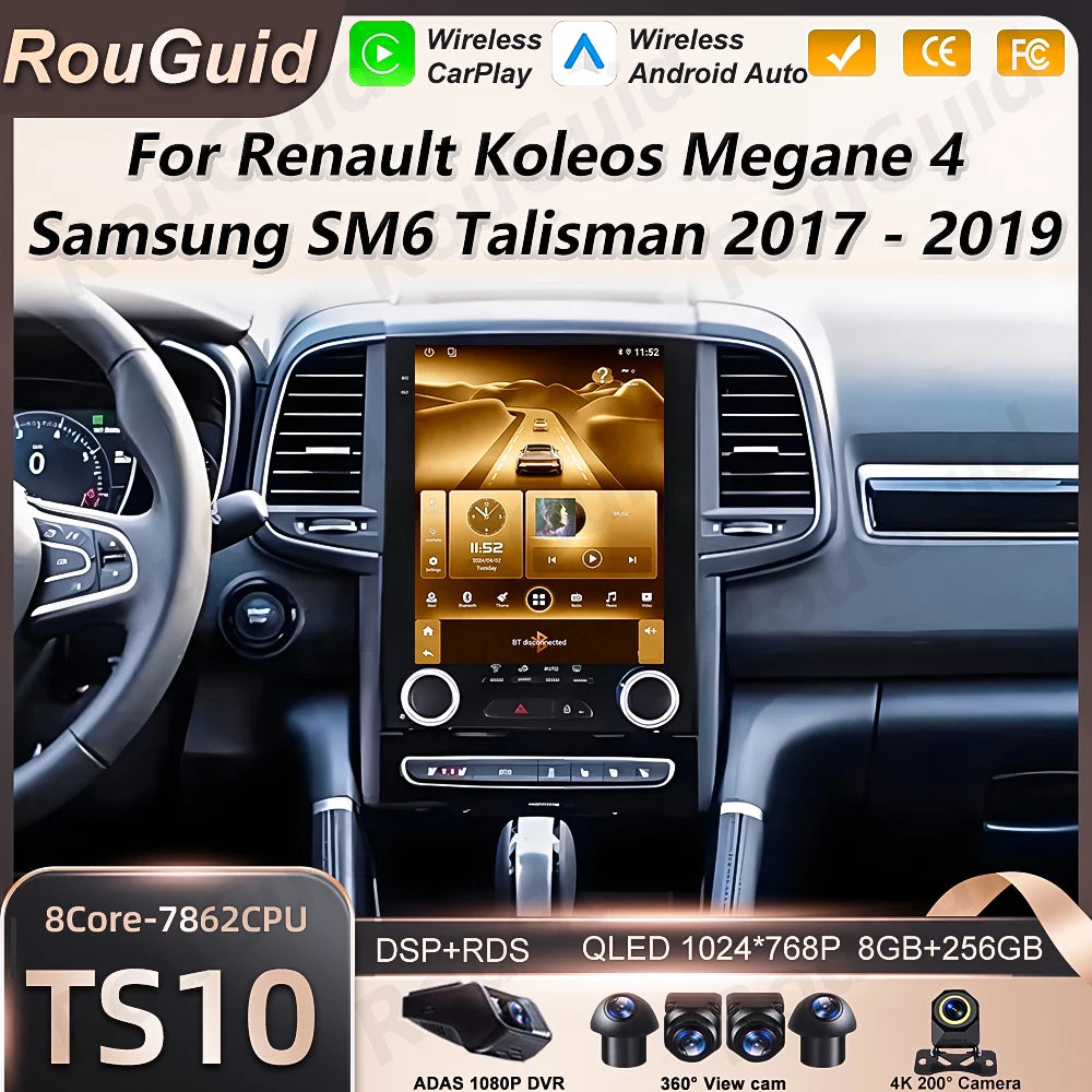Android16 Car Radio For Renault Koleos Megane 4 Samsung SM6 Talisman 2017 2018 2019 Multim | AUTOKITSHOP