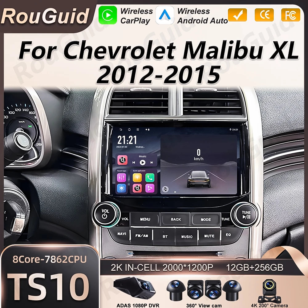 Android 16 Auto Car Radio For Chevrolet Malibu XL 2012 2013 2014 2015 Carplay Multimedia V | AUTOKITSHOP
