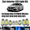 10-Piece LED Interior Light Kit for Honda Civic MK10 - Canbus Error-Free Interior Bulbs