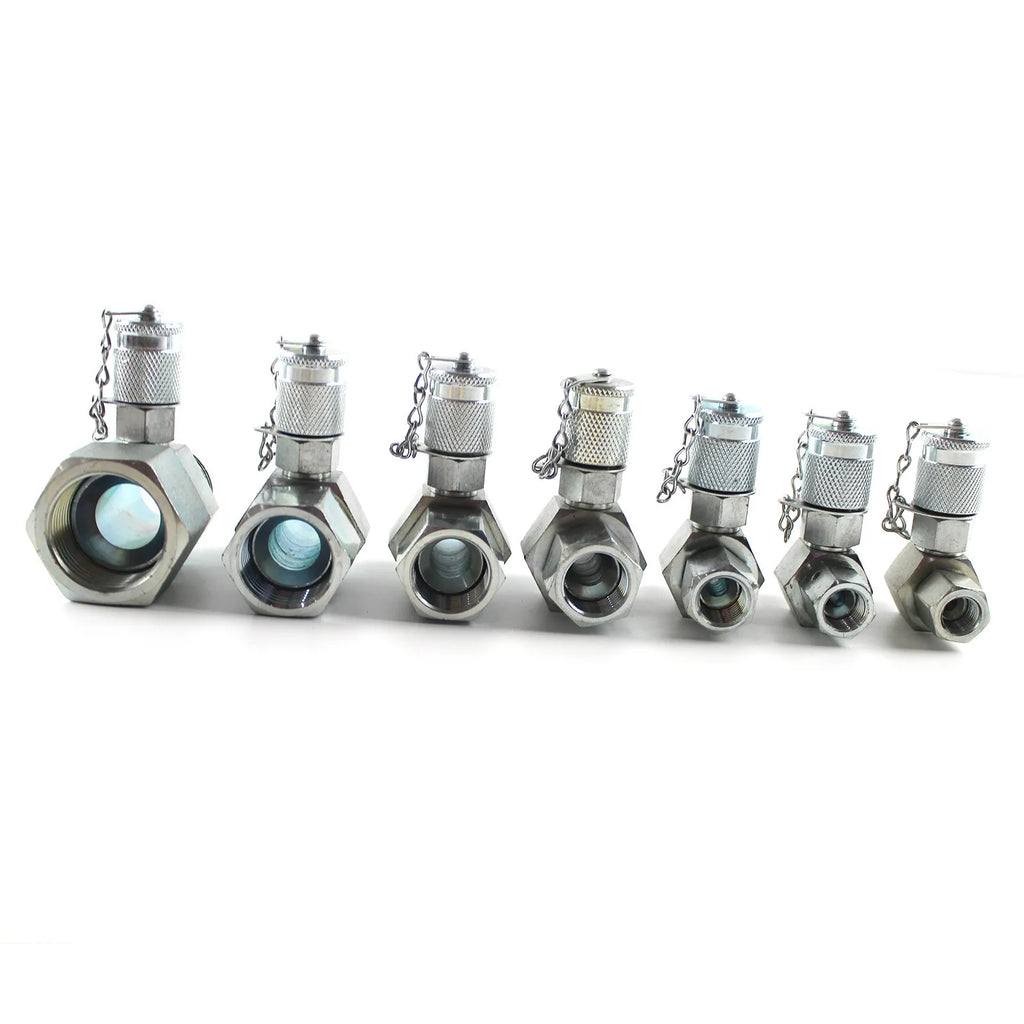 7x/set Hydraulic Swivel Run tees JIC 37° Series Test Coupling Point 1-5/16, 1-1/16, 7/8, 3