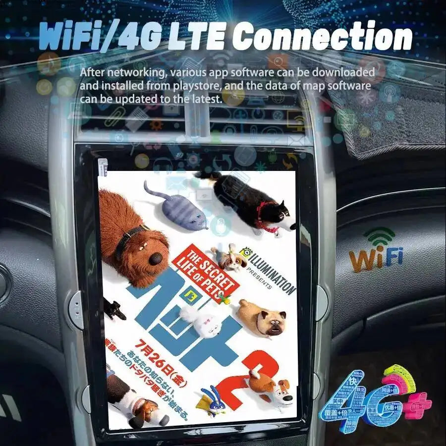 Car Radio Multimedia Video Player Navigation GPS CarPlay DSP 12.1" Android 15 Screen Head
