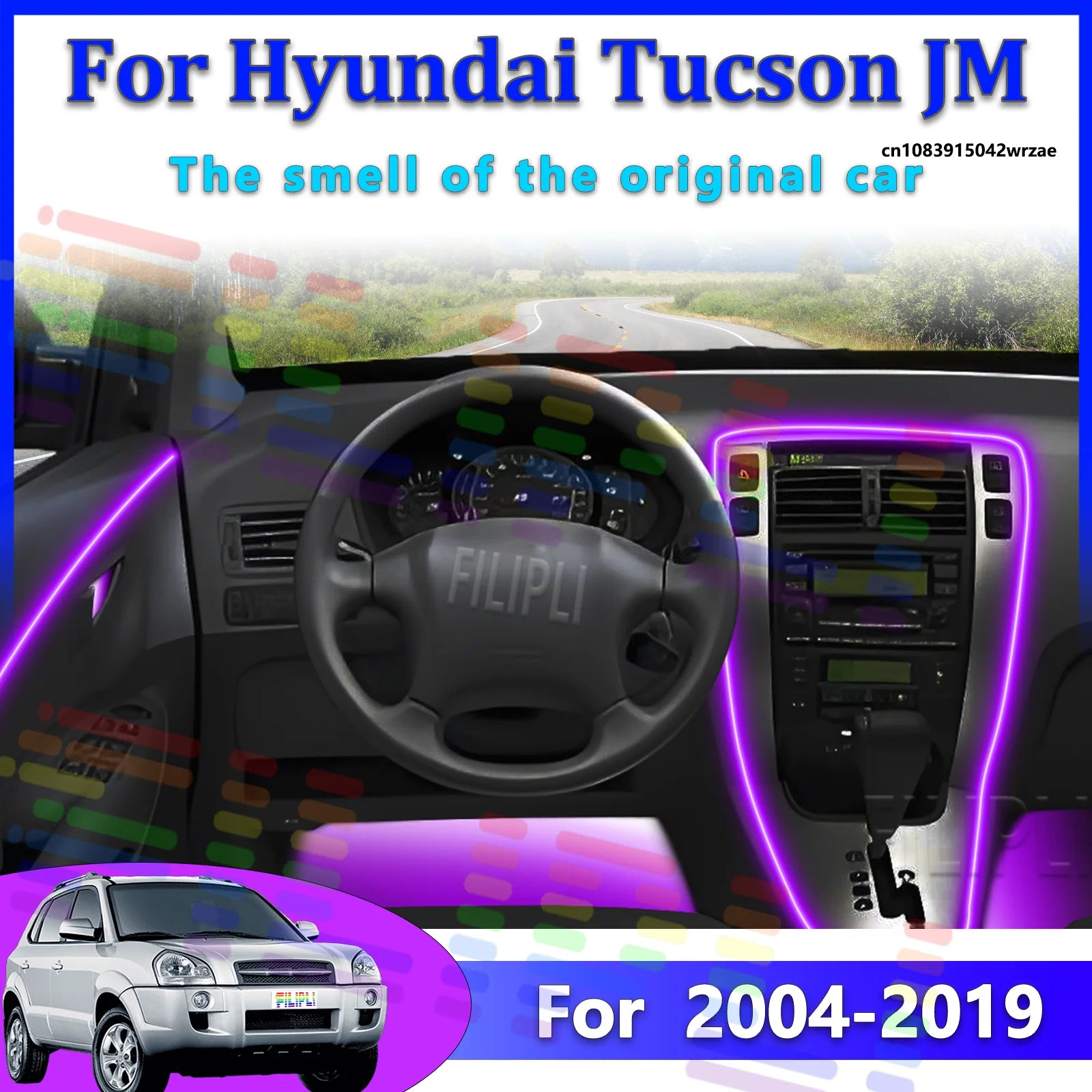64 RGB - Neon Strip - for Hyundai - App Control - Car Interior Lighting | AUTOKITSHOP