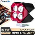 4 Eyes Lens LED Headlight 4X4 Off Road Motorcycle Spotlights 4300K 6000K 2.5 inch 3 Modes