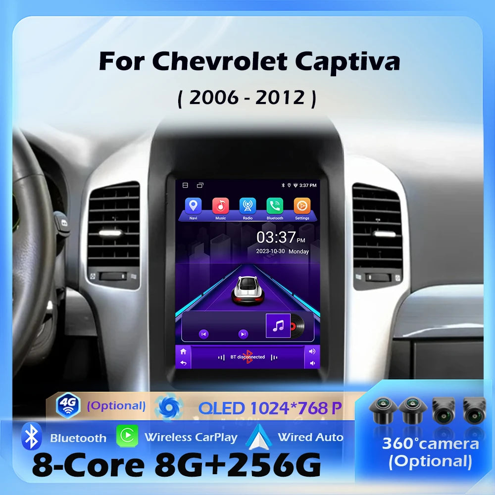 Navigation GPS Android 16 Car Radio Multimedia Player For Chevrolet Captiva 2006-2012 Medi