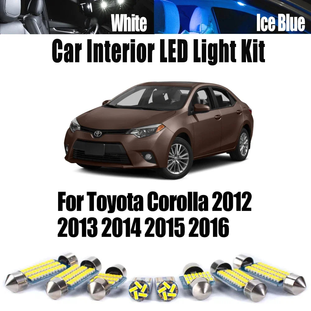 9-Piece LED Interior Light Kit for Toyota Corolla - Canbus Error-Free Bulbs | AUTOKITSHOP
