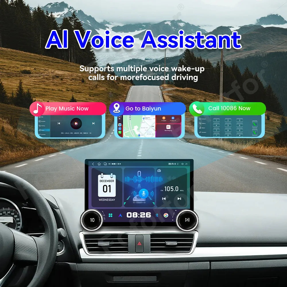 High End Slim 11.5 Inch Android 15 HD Touch Carplay Android Auto Multimedia GPS Touchscree
