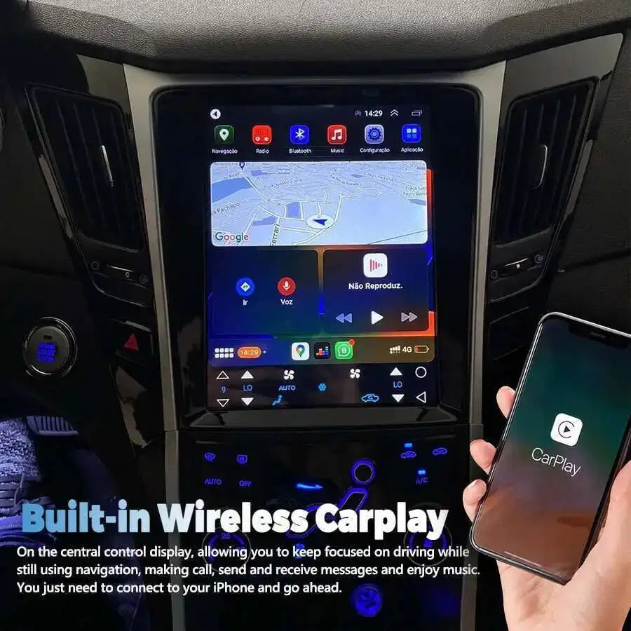 256GB Android 15 Car Radio Navi CarPlay 9.7'' Screen For Hyundai Sonata 8 2010-2015 GPS Mu