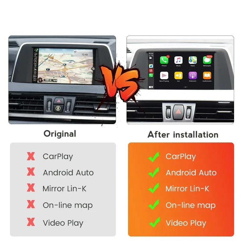 Wireless CarPlay Android Auto Decoder Box For BMW NBT F56 F26 F15 F16 F25 F01 F06 F07 F32  | AUTOKITSHOP