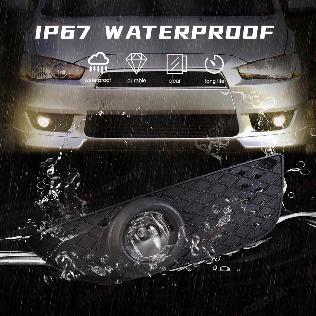 LED Fog Lamps Angel Eyes Rings For Mitsubishi Lancer 2008 2009 2010 2011 2012 2013 DRL Day | AUTOKITSHOP